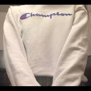 Champion white crewneck sweatshirt